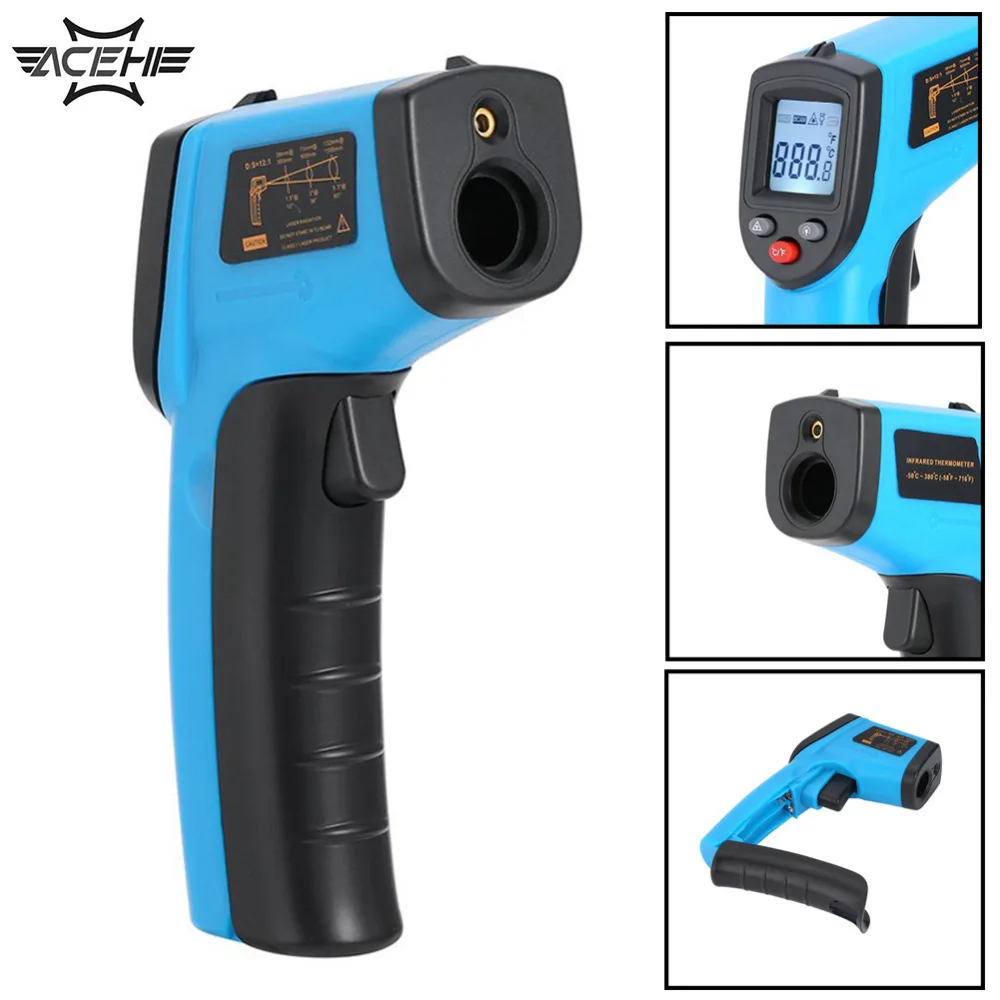Goedkoop Gratis Verzending Acehe 1 Pcs Blauw GM320 Laser Lcd Digitale Ir Infrarood Thermometer Temperatuur Meter Gun Voor Industrie Thuisgebruik