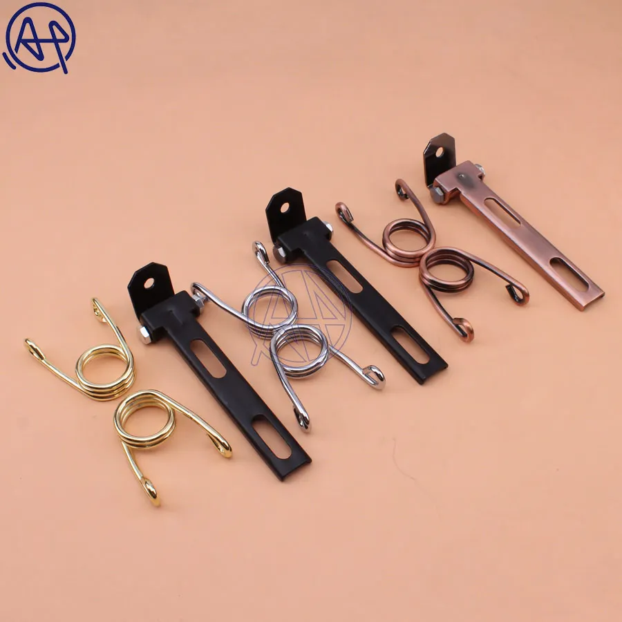 

Бесплатная доставка Для Harley/Chopper/Bobber HD 1 комплект бронзовые/Серебристые/Золотые мотоциклетные одиночные Пружины сиденья + черный кронштейн крепления