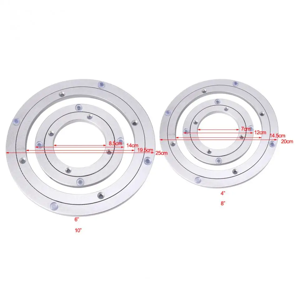 Turntable Plate Table Smooth Swivel Plate Rotating Table Aluminium Alloy Rotating Bearing Turntable Round Bearing rotating display stand,rotating turntable plate