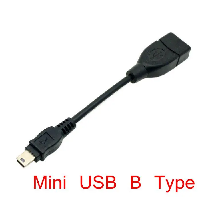Leya USB Cable 90 Degree Mini USB Male to USB 2.0 AF Adapter Cable with OTG Function 25cm Length 