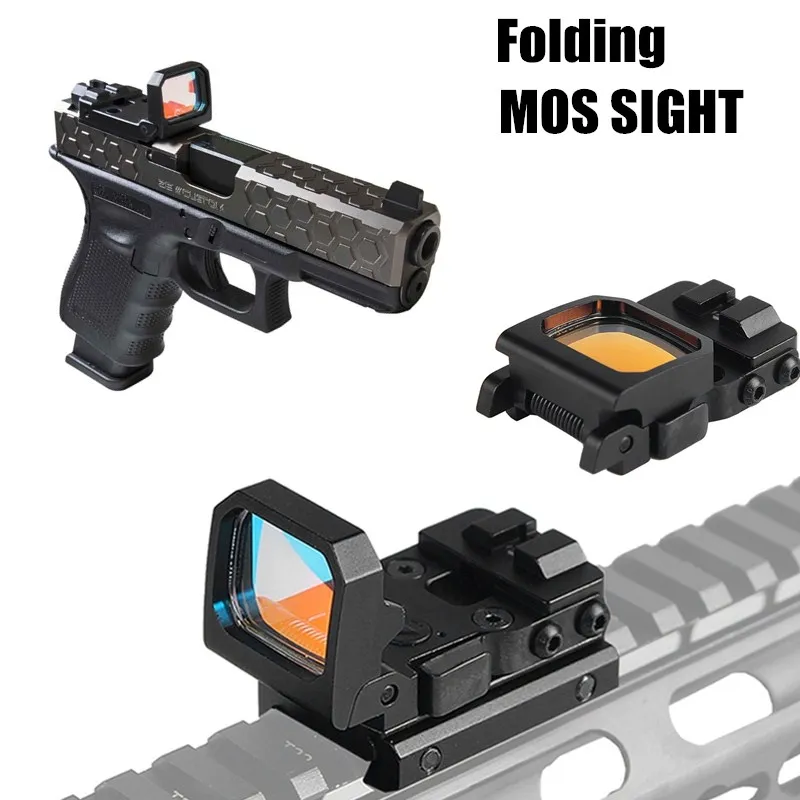Foldable Flip Up Red Dot Sight RMR Reflex 3 MOA For Airsoft Pistol Scope Hunting 