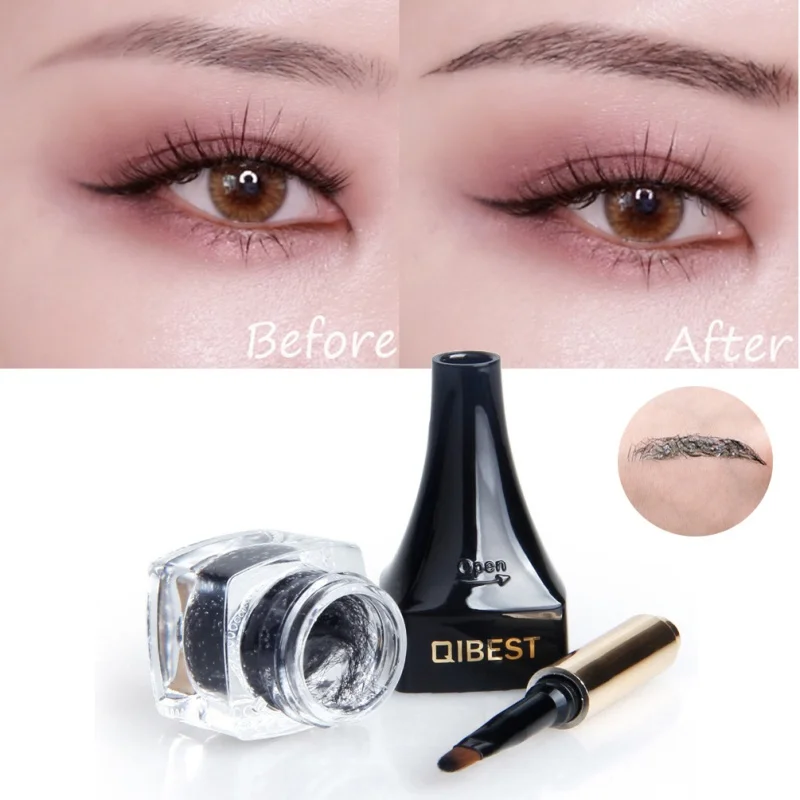 

3D Eyebrow Fiber Extension Cream Waterproof Instant Eyebrow Eyelash Hair Extension With Eyebrow Brush