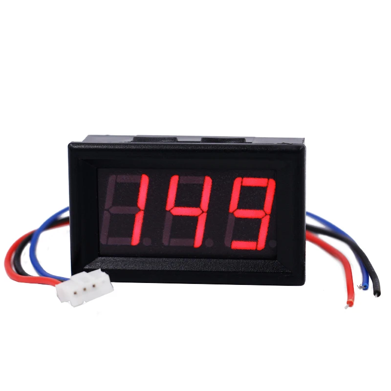 

10pcs/lot 0.56 inch 3 Wires DC25-500V Digital Voltmeter Red LED Vehicles Motor Voltage Panel Meter Tools 40%off