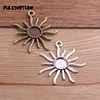  4PCS 12mm Inner Size 2 Colors Plated Classic Simple Sun Flare Style Cabochon Base Setting Charms Pendant P6769 ► Photo 1/6