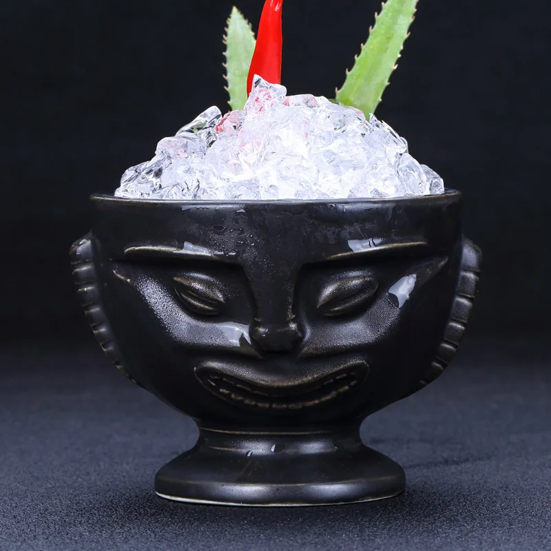 Ретро Коктейль бар керамическая чашка личность Гавайские очки тики Тотем