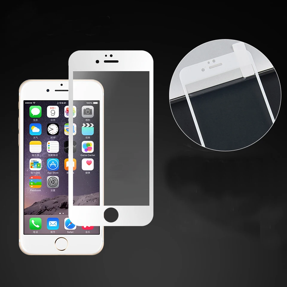 3D защита экрана с изогнутыми краями для iPhone 6 7 закаленное стекло s 8 Plus защитная