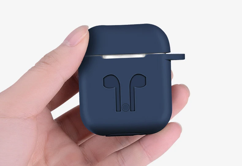 1000 шт Мягкий силиконовый защитный чехол для Apple Airpods, чехол для зарядки, портативный тонкий чехол s с брелком air Pods, подвесная сумка