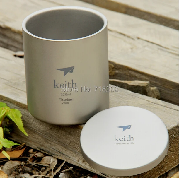Титановая чашка-термос/походная кружка/легкая чашка весов с крышкой-450 мл