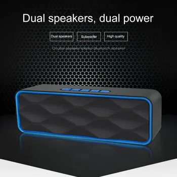 

Mini Bluetooth Speaker Portable Column Bass Subwoofer Support FM Radio AUX USB TF Card HIFI Portable Speaker for Computer iPhone