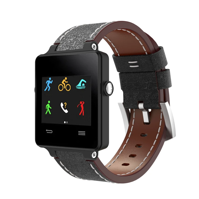

Watch Strap for Garmin Vivoactive Acetate, Genuine Leather Replacement Watch Band Wristband for Garmin Vivoactive Acetate