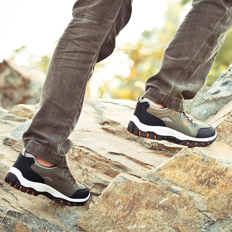Новая мужская обувь модные кроссовки Лоферы мужские повседневные кожаные туфли на шнуровке водонепроницаемые уличные кроссовки мужские походные туфли