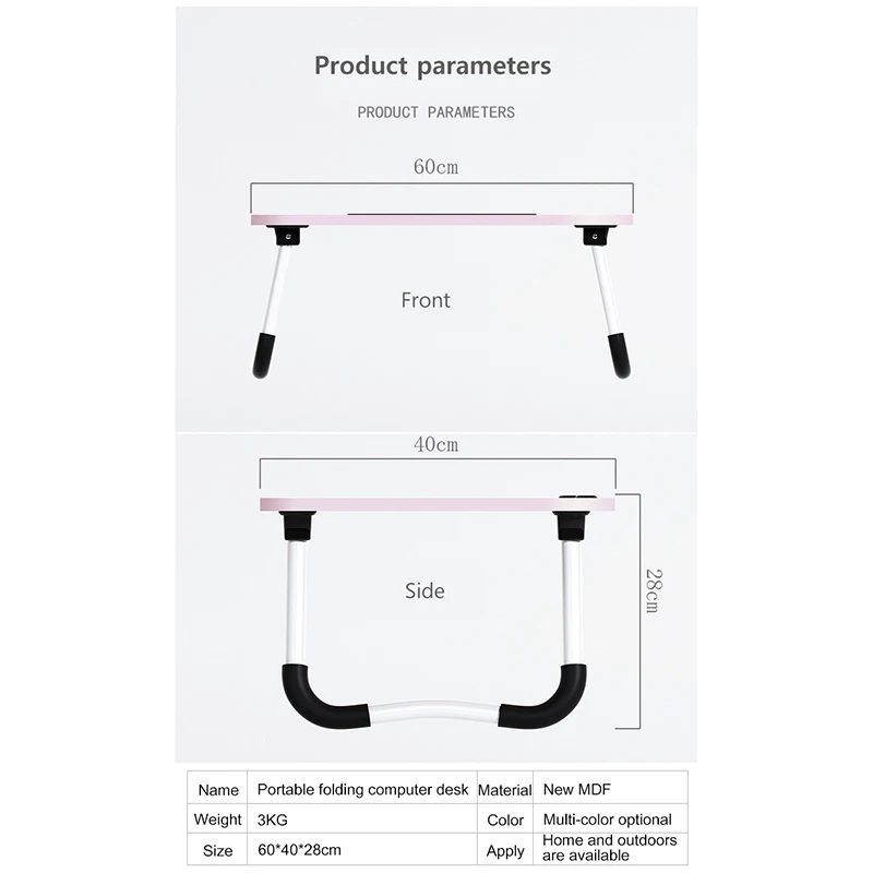  Simple Computer Desk student dormitory Bed desk Folding table Multifunction laptop table Fashion be