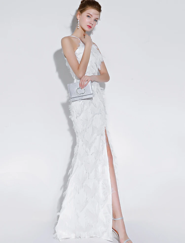 Beauty Emily White Lace Evening Dresses 2019 Long for Women O Neck Formal Party Prom Dresses Sweep Train Evening Gown Beauty Emily White Lace Evening Dresses 2019 Long for Women O Neck Formal Party Prom Dresses Sweep Train Evening Gown
