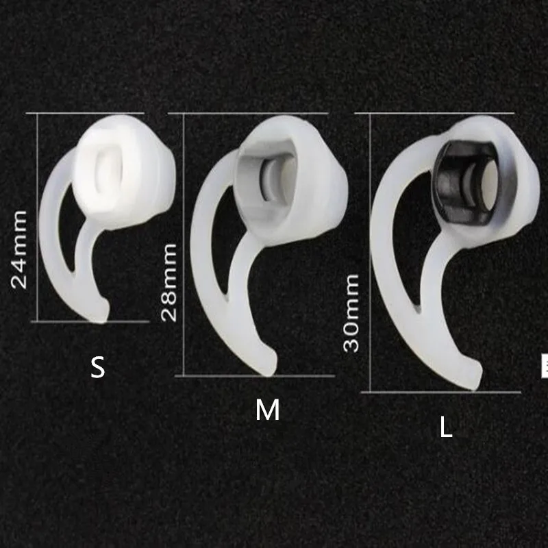 Linhuipad 3 pairs Replacement Noise Isolation silicone eartips Earbuds ear tips for ie2 ie3 headset headphones earphones S M L 