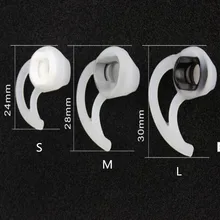 Linhuipad 3 pairs Replacement Noise Isolation silicone eartips Earbuds ear tips for ie2 ie3 headset headphones earphones S M L 