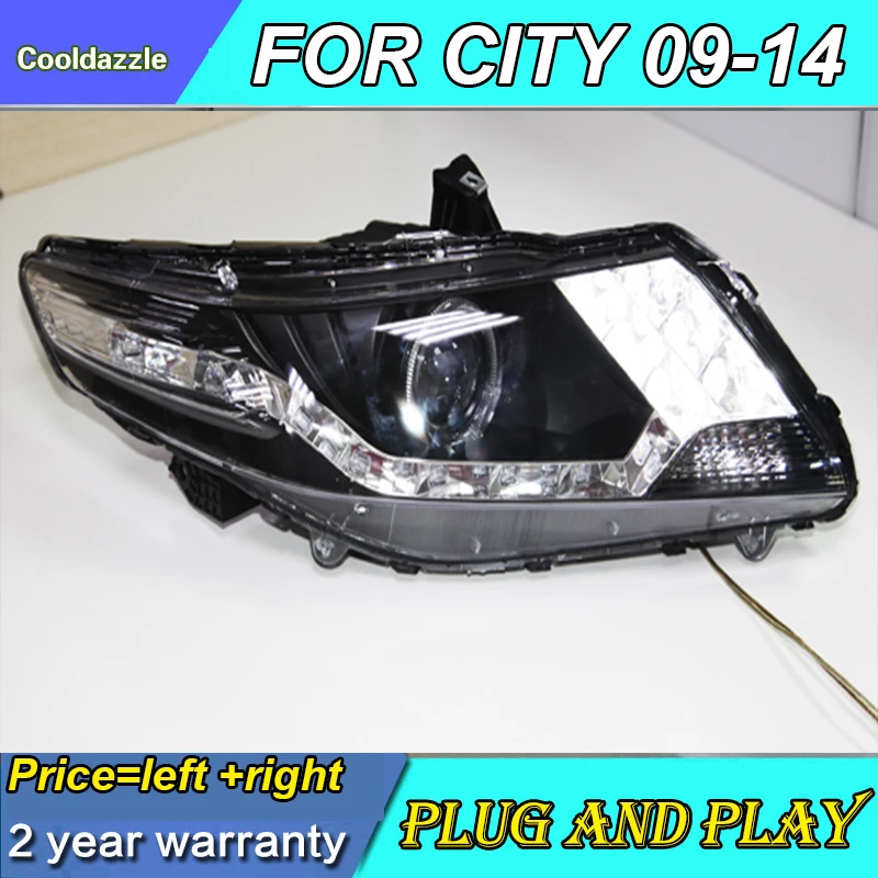 Передние светодиодсветодиодный фары ангельские глазки для HONDA City 2008 2009 2010 2012 2013