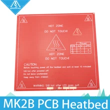 Горячее предложение! Распродажа! RepRap mendel PCB heatкровать MK2B со светодиодами и резистором Mendel 3D принтер горячая кровать