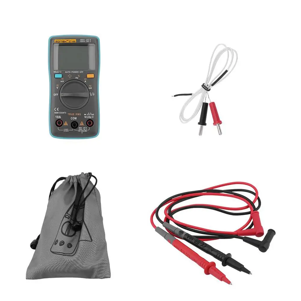 

Digital Multimeter 6000 Counts Backlight AC/DC Meter Ammeter Voltmeter Ohm Portable Tester Multimeter Pocket Voltage Meter