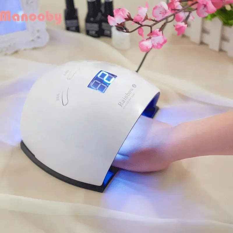 

Manooby Nail Lamp 48W Nail Dryer SUN Light For Gel Varnish Drying with 30pcs LEDs Fast Dry Nail Machine With Feet Bottom
