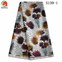 Африканская шелковая атласная ткань нигерийские восковые принты дизайн 5 ярдов/шт мягкие и гладкие для свадьбы и вечерние через DHL