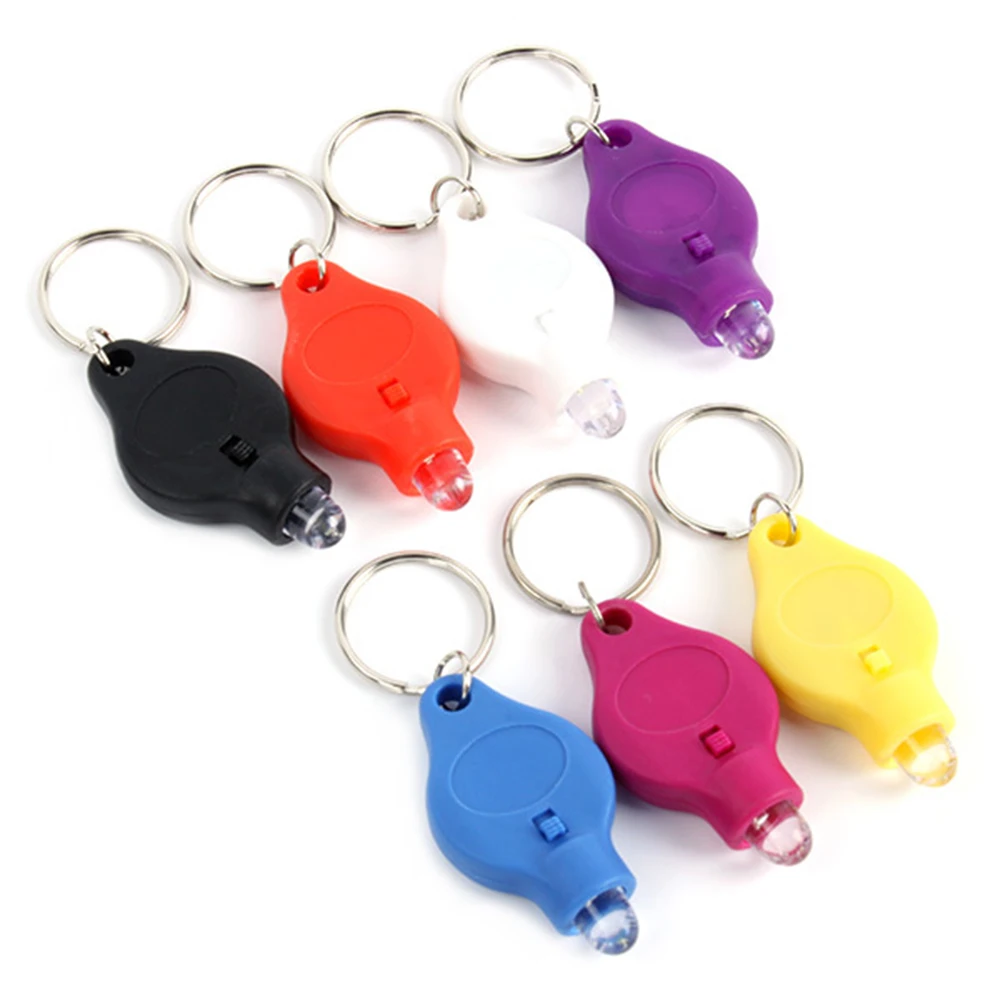 

EDC Mini Flashlight Key Chain LED Light Outdoor Camping Travel Emergency Tool Small Gadget With 2 CR2016 Battery