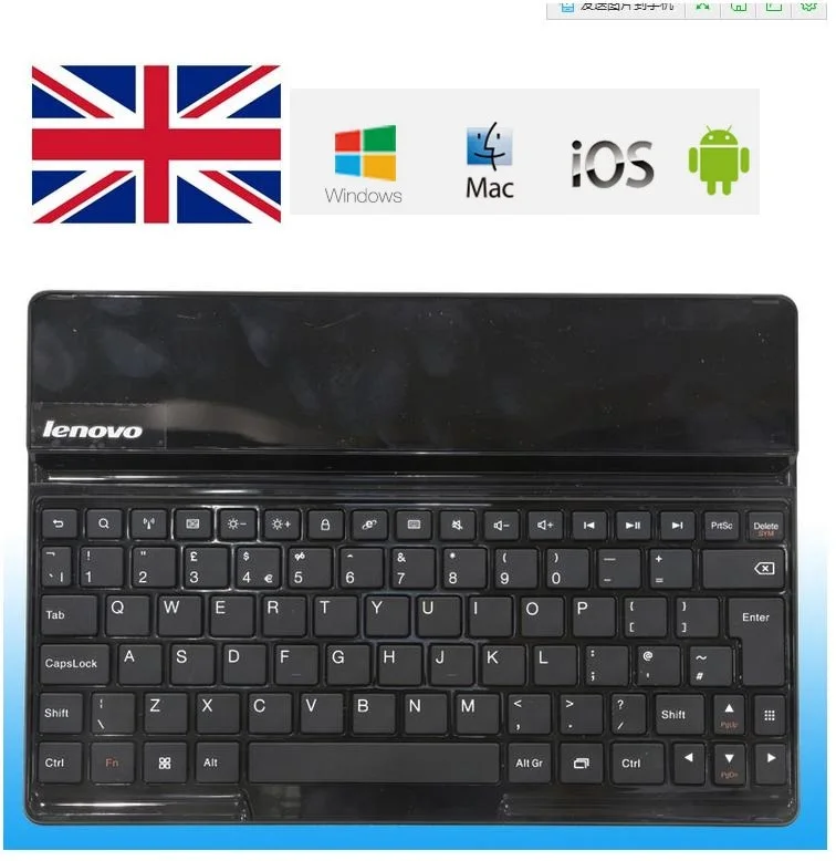Uk Layout Original Lenovo Bluetooth Keyboard For S6000 Android Tablet Pc + Ios Ipad Universal