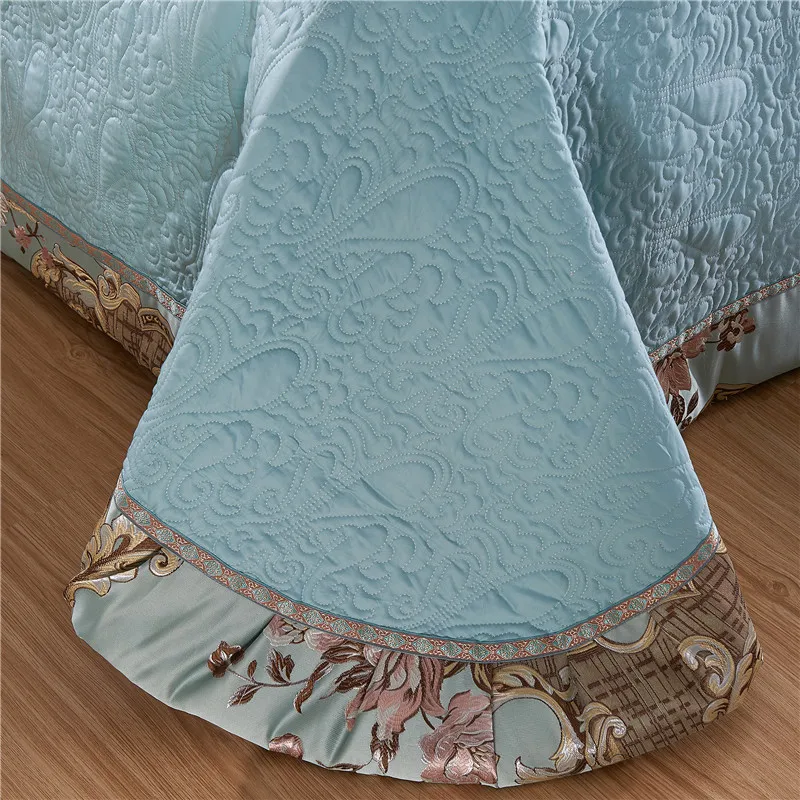Rey/reina tamaño azul lujo satén juegos de cama Queen King Size algodón sábana funda nórdica cama juego de cama literie Rey/reina tamaño azul lujo satén juegos de cama Queen King Size algodón sábana funda nórdica cama juego de cama literie