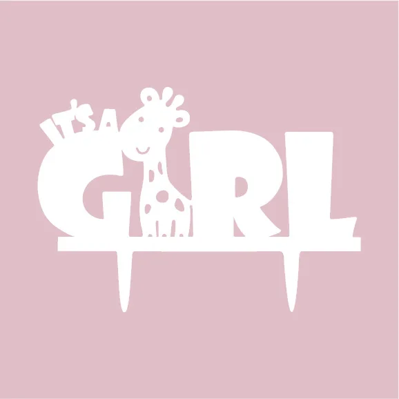 

Cake Decorations It's A Girl Acrylic Cake Topper