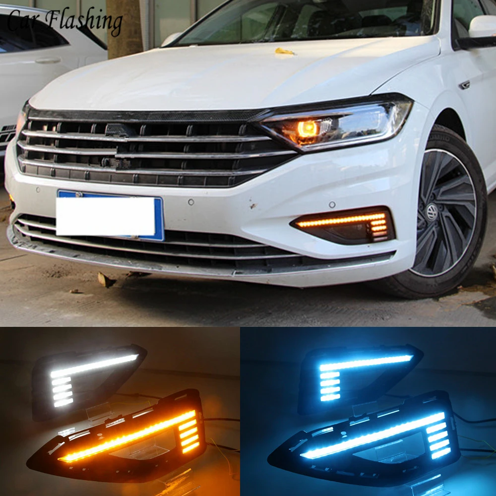 

Car flashing For Volkswagen VW Jetta Sagitar 2019 Dynamic Yellow Turn Signal Relay 12V Car DRL Lamp LED Daytime Running Light