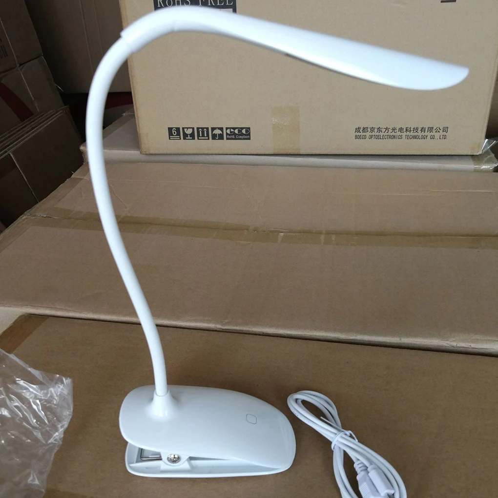 

LED Clip on Book Light Full Touch Control 360 Adjustment Reading Working Bedroom Office Desk Lamp