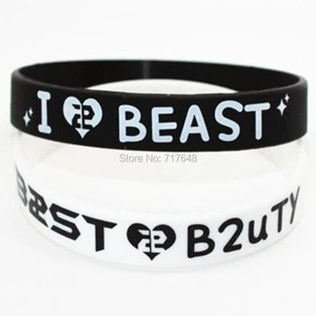 

300pcs KPOP BEAST wristband silicone bracelets free shipping by FEDEX