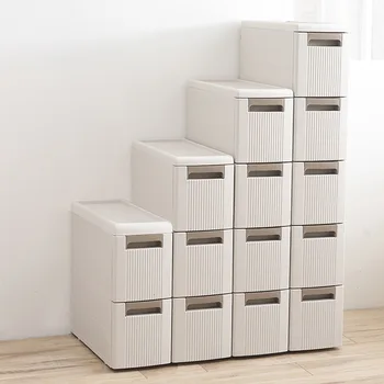 

Multi-layer Drawer Storage Cabinet Plastic Slot Storage Box Simple Pulley Combination Storage Bins
