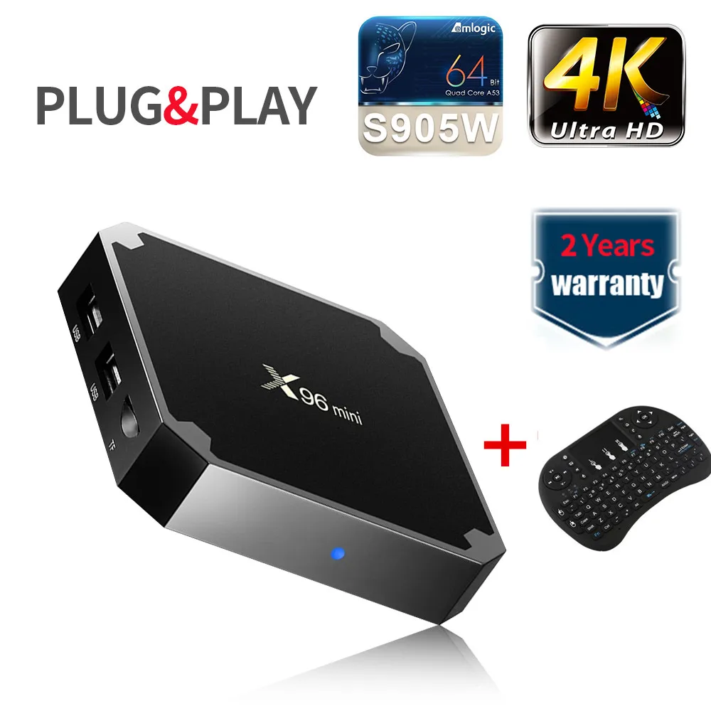 10 шт. X96 Мини Android 7 1 ТВ коробка полная загрузка ГБ 8 Amlogic S905W четырехъядерный WiFi