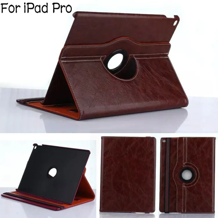 

Top Quality 360 Degree Rotating Smart Leather Cover for iPad Pro 12.9 inch Tablet Case With Auto Sleep/Wake Up +Free Stylus Pen