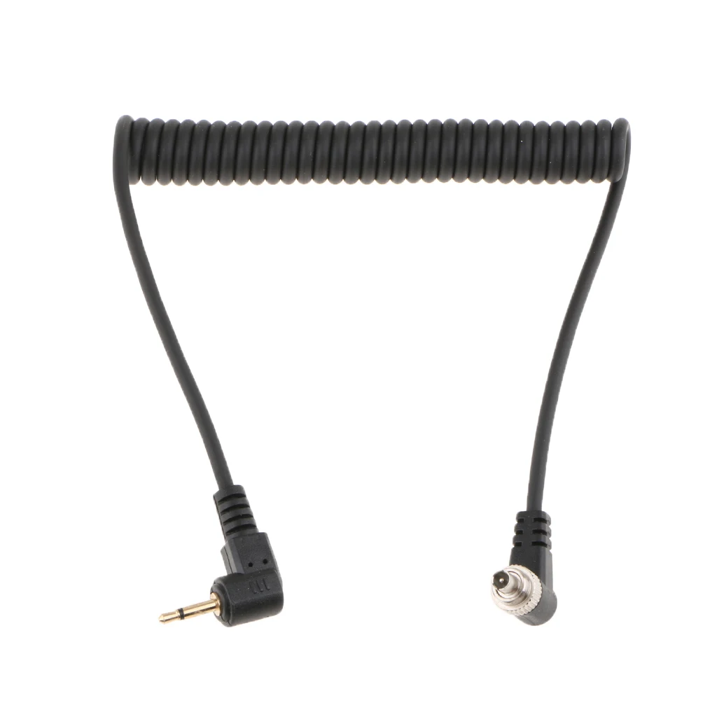 2.5mm to Male Flash PC Sync Cable Cord with Screw Lock for Canon SLR Camera