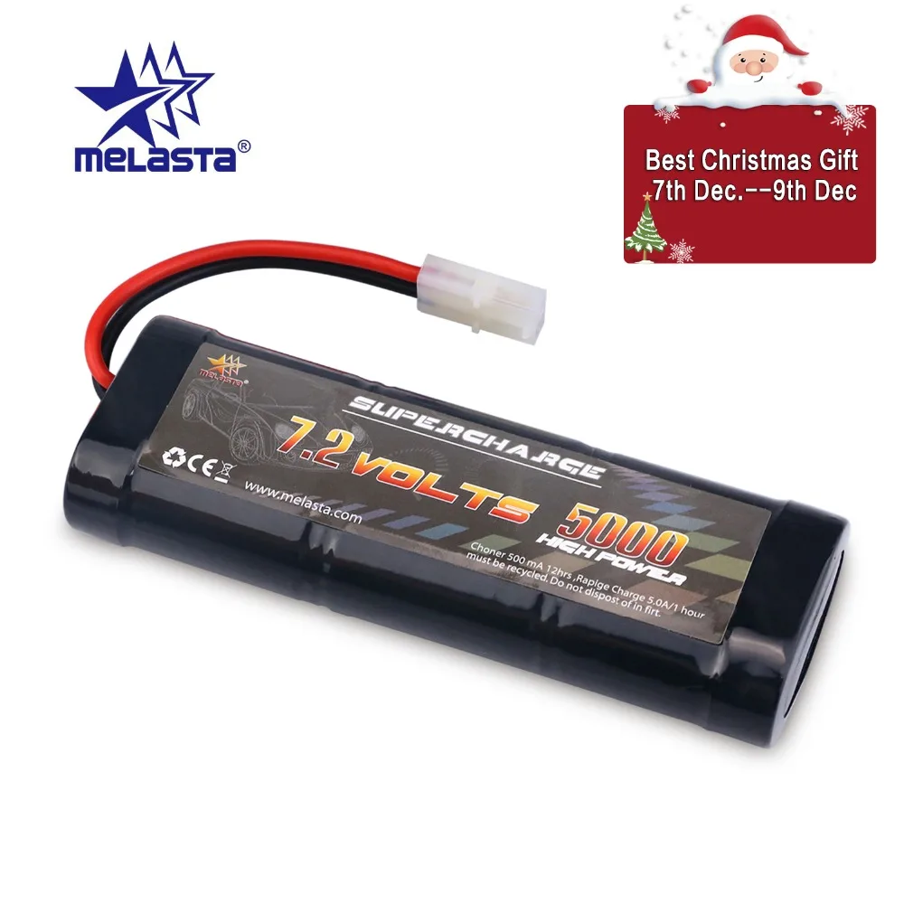 MELASTA 7.2V 5000mAh NiMH Rechargeable RC toy Battery with Tamiya Discharge Connector for RC Racing Cars Boat Aircraft
