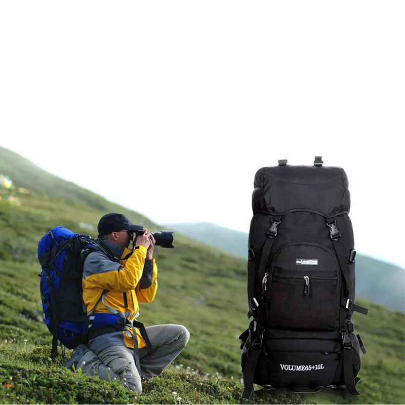 

75L Large Capacity Professional Waterproof Rucksack External Frame Climbing Camping Hiking Backpack Mountaineering Bag