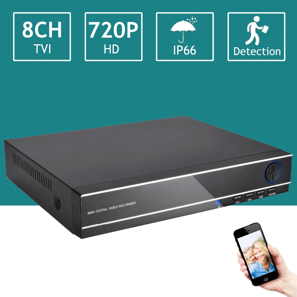 

Best selling 8 channel 1080N DVR AHD/IPC/CVI/CVBS 5 in 1 DVR 1*SATA MAX 6T Motion detection H.265 Network Digital Video Recorder