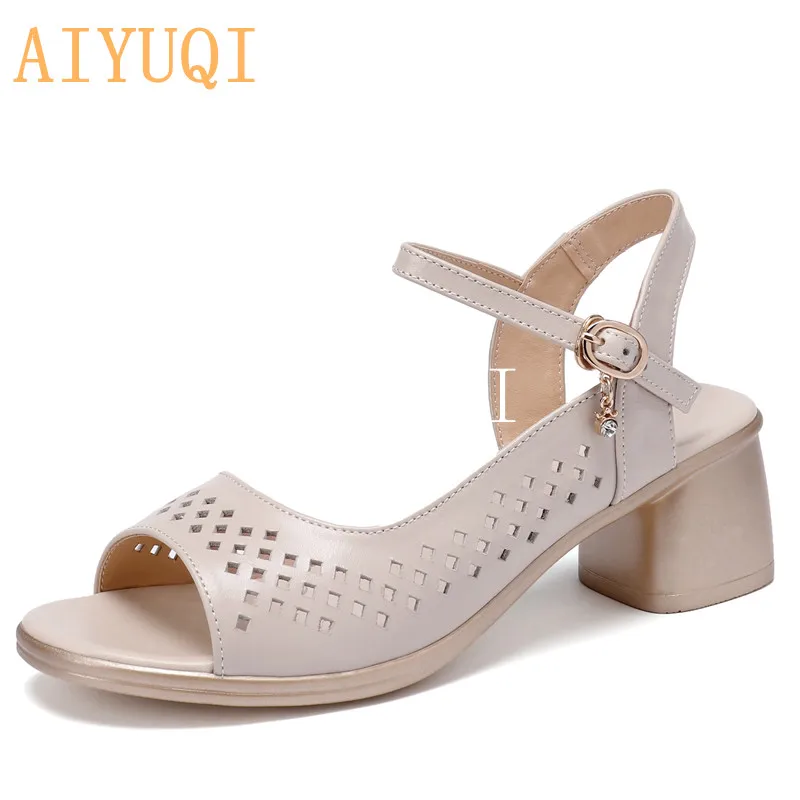 

AIYUQI Women square heel sandals 2019 new women sandals summer shoes large size fashion Roman sandals women open toe footwear