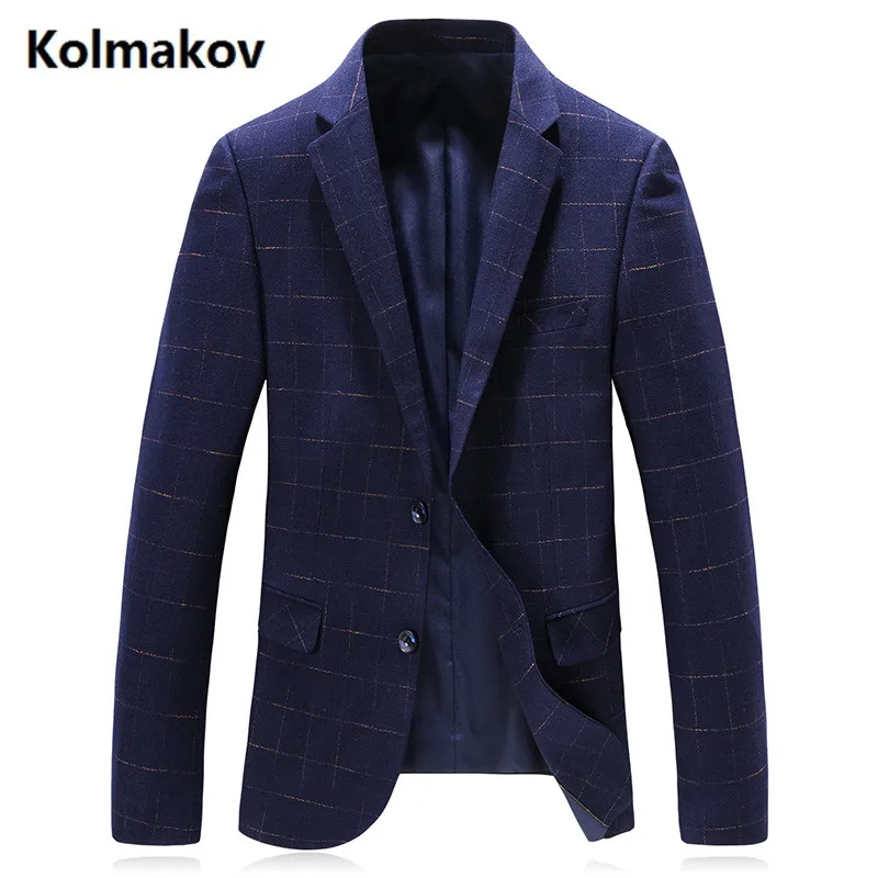 KOLMAKOV 2017 новое поступление осенне зимние мужские полосатые модные классические