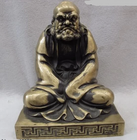

[old craft ] Chinese Tibet Buddhism temple Bronze DaMo Bodhidharma Dharma arhat Buddha Statue (A0314)