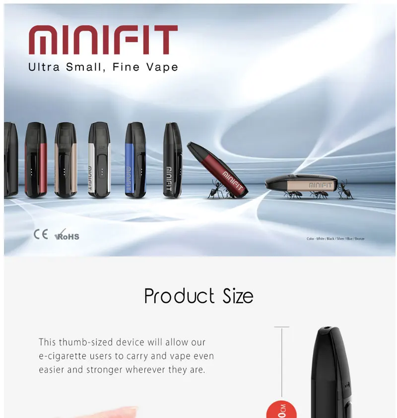 JUSTFOG MINIFIT стартовый набор 370 мАч все в одном vape ручка набор pk breeze комплект с MINIFIT 1,5 мл pod картридж