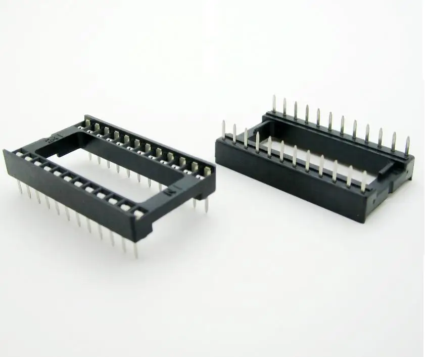 10Pcs 24pin DIP IC sockets Adaptor Solder Type 24 pin DIP 24 Wide Body