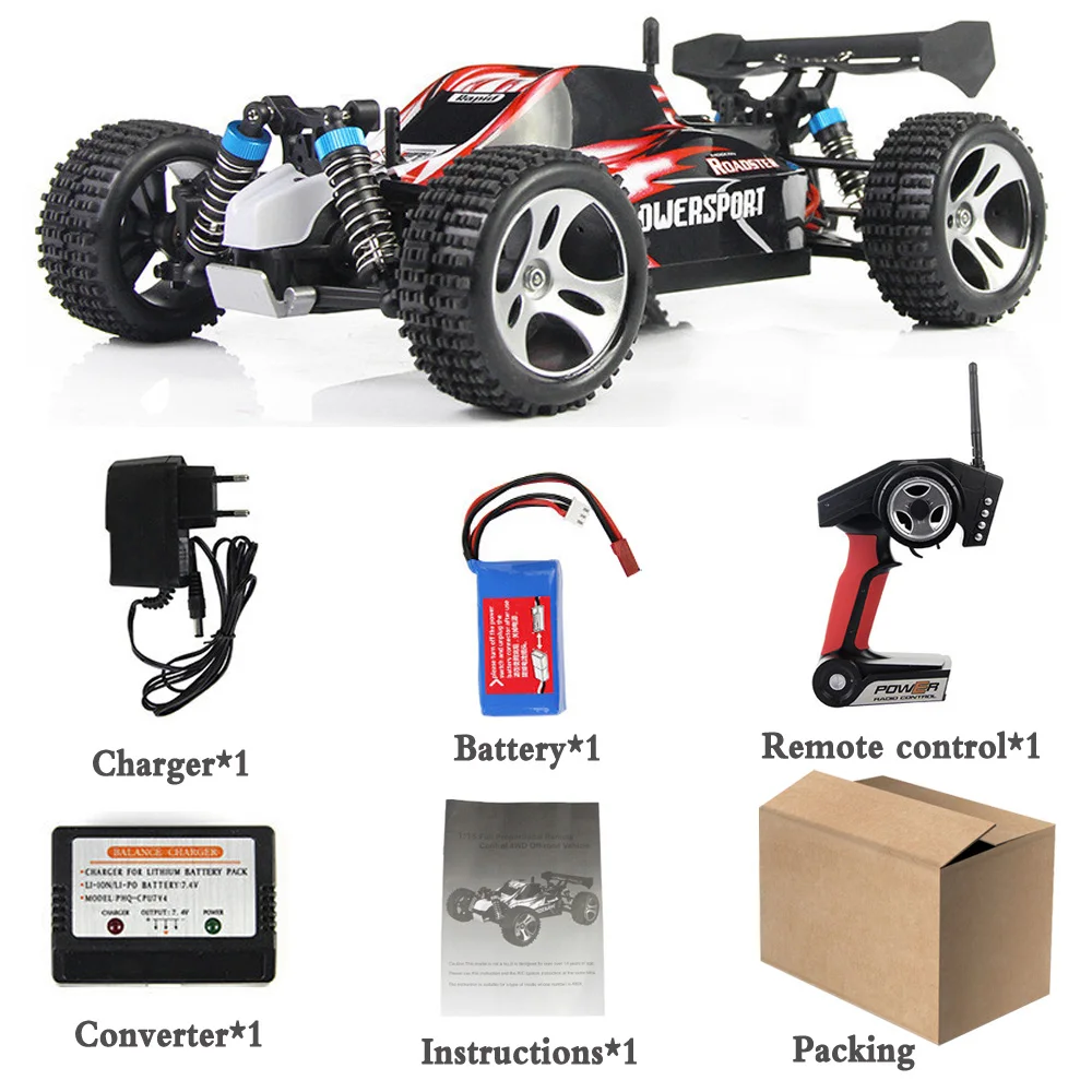 Wltoys 2,4 GHz 4WD RC гоночный автомобиль с дистанционным управлением электрическая игрушка viechle машина высокая скорость 45 км/ч Подарочные игрушки для мальчика - Цвет: NO Color Box