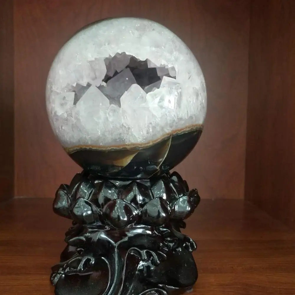 2 кг красивый натуральный агат Кристалл пещера хрустальный шар как украшение мебели