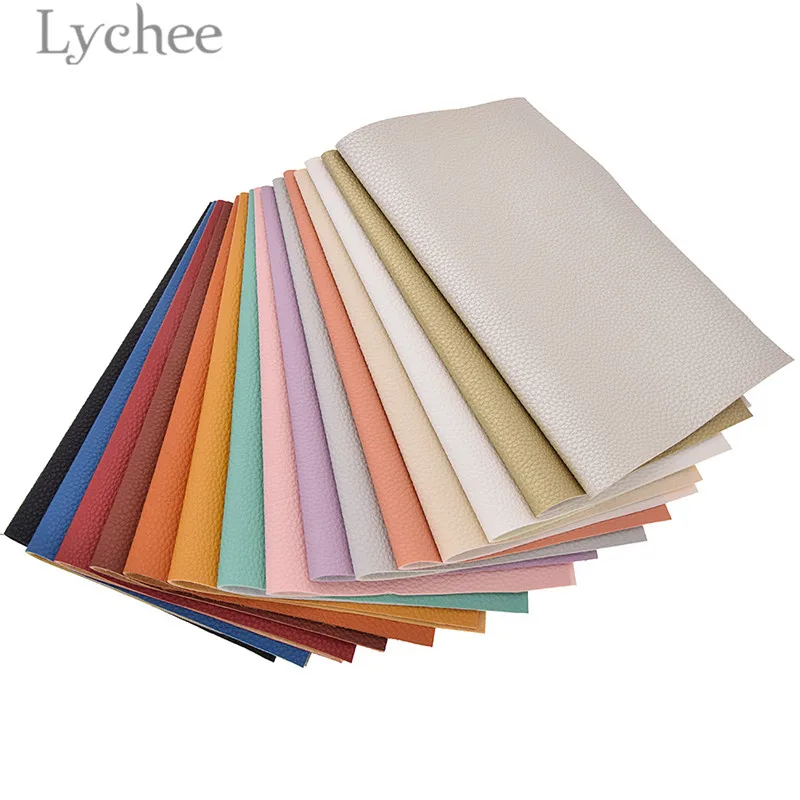 

Lychee 21x29cm A4 Litchi Faux Leather Fabric Solid Color Suede Synthetic Leather DIY Sewing Material For Handbag Garments
