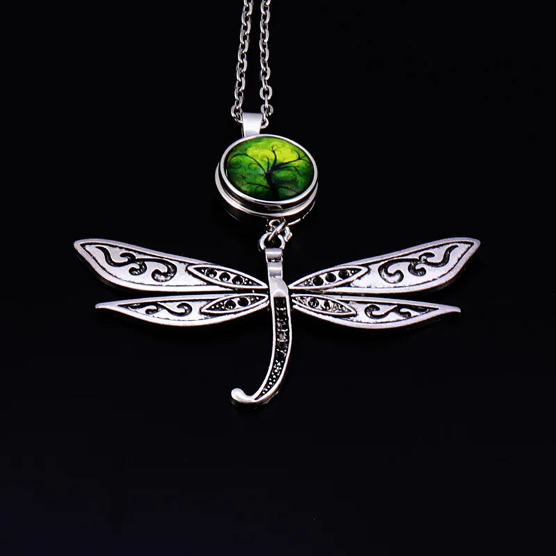 

New DIY retro dragonfly metal snap pendant can be equipped with 18mm snap button for women fashion jewelry accessories HJ88