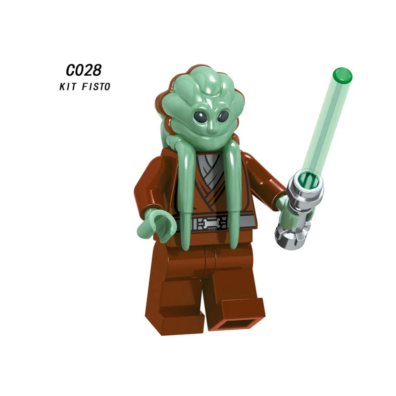 

Single Sale Super Heroes Star Wars Kit Fisto 028 Model Building Blocks Figure Bricks Toys kids gifts Compatible Legoed Ninjaed
