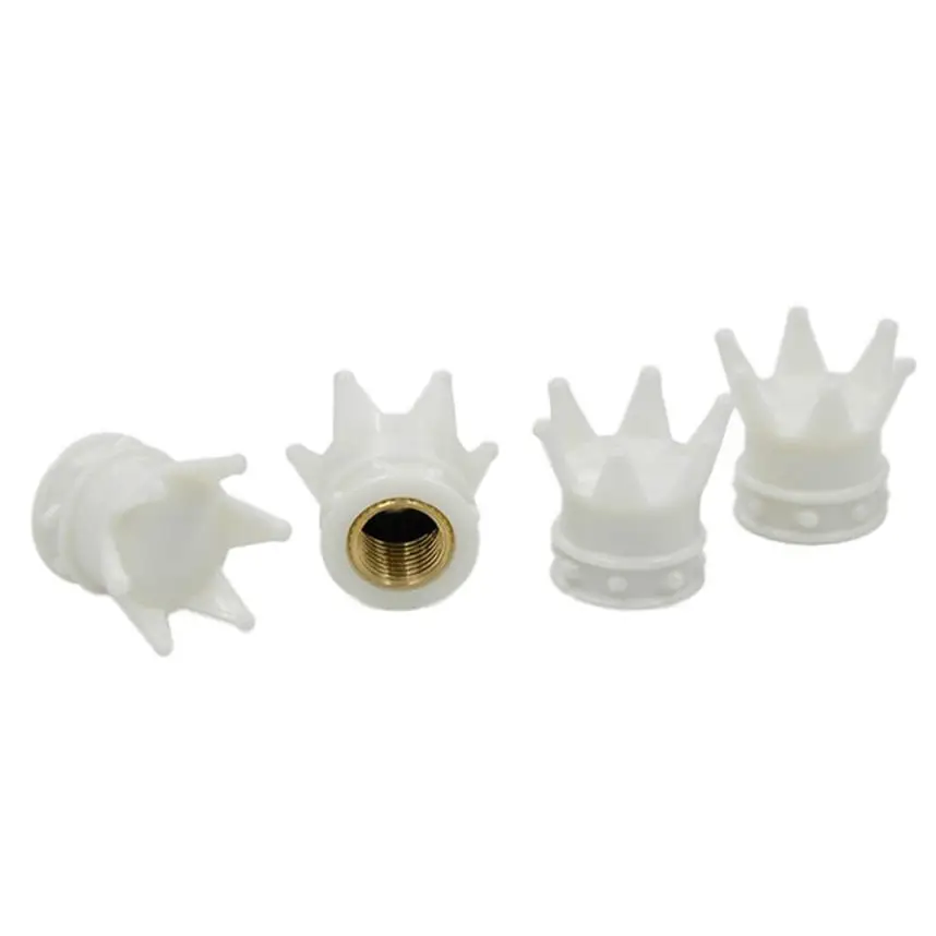 

Stylish Valve Caps 4PC Crown Tire Wheel Air Stem Valves Cap For Car Truck Hot Rod jun26