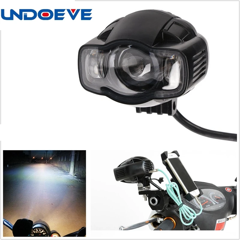 Undoeve 2pcs Waterproof 20w Motorcycle LED Spot Driving Fog Lamp Light